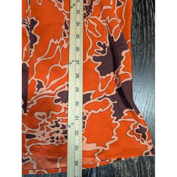 Marie Oliver Dress Womens XS Orange Silk Floral Print - Picture 7 of 7